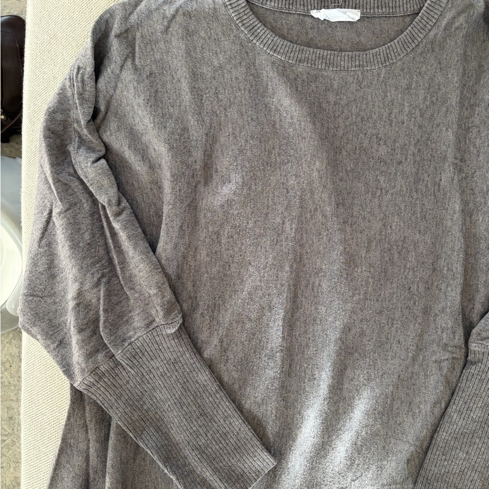 Pinkblush Gray Crew Neck Maternity Sweater size L